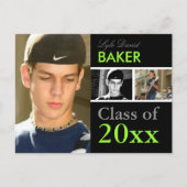 Invitation Carte Postale Classe de 201x Graduation/do-it-yourself Polices+C (Devant)