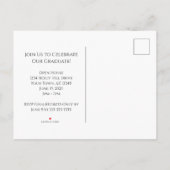 Invitation Carte Postale Classe de Rustic Sunflower Graduation Party 2024 (Dos)