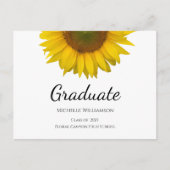 Invitation Carte Postale Classe de Rustic Sunflower Graduation Party 2024 (Devant)