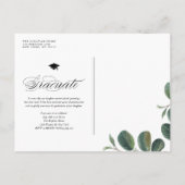 Invitation Carte Postale Classe de script élégant de 2024 Photo Graduation (Dos)