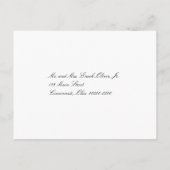 Invitation Carte Postale Classic Damask RSVP (Dos)