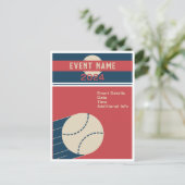 Invitation Carte Postale Classique de baseball (Debout devant)