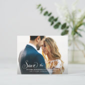 Invitation Carte Postale Classique Mariage Enregistrer la Date (Debout devant)