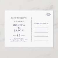 Classique Minimaliste Bleu Nuit Argent Épargnez La