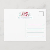 Invitation Carte Postale Cloche de Noël moderne du milieu du siècle (Dos)