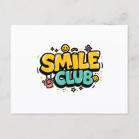 Club Smile Typographie de Dessin Animé Mignon