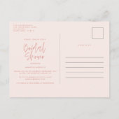 Invitation Carte Postale Cocktail rose de fille élégant moderne douche nupt (Dos)