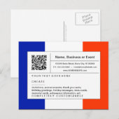 Invitation Carte Postale code de raffinage de QR : la France (Devant / Derrière)