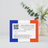 Invitation Carte Postale code de raffinage de QR : la France (Debout devant)