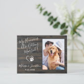 Invitation Carte Postale Code QR de photo de mariage d'animaux rustiques To (Debout devant)