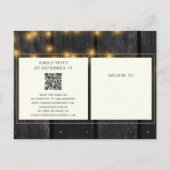 Invitation Carte Postale Code QR mariage de tournesol rustique RSVP (Dos)