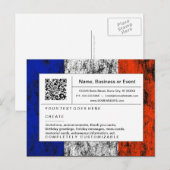 Invitation Carte Postale code QR raffiné : france (Devant / Derrière)