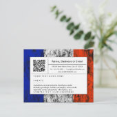 Invitation Carte Postale code QR raffiné : france (Debout devant)