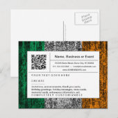 Invitation Carte Postale code QR raffiné : irlande (Devant / Derrière)