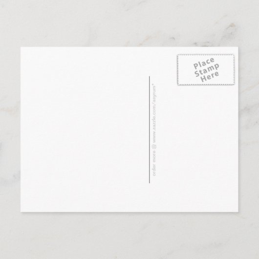 Invitation Carte Postale code QR raffiné orange (Dos)