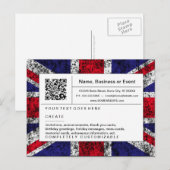 Invitation Carte Postale code QR raffiné : royaume-uni (Devant / Derrière)