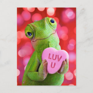 Invitation Carte Postale Cœur de Caméléon (Amour de toi)