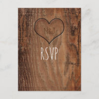 Cœur sculpté d'arbre en bois Rustique Bois Mariage