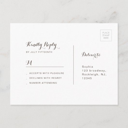 Invitation Carte Postale Coeurs dans le sable destination mariage plage RSV (Dos)