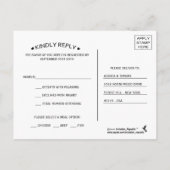 Invitation Carte Postale Collection de Mariages de phare nautique RSVP (Dos)