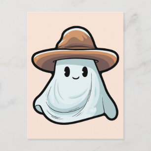 Invitation Carte Postale Collection Halloween Baby Boo Cowboy Ghost