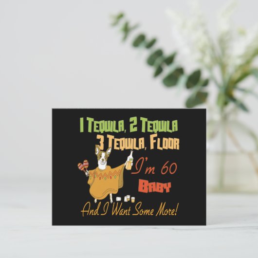 Invitation Carte Postale Collection Tequila 60e anniversaire (Debout devant)