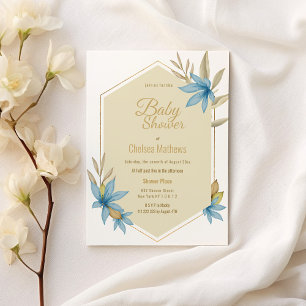 Invitation Carte Postale Coloris pastel terarium botanique Baby shower de f