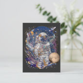 Invitation Carte Postale Conception d'astronaute (Debout devant)