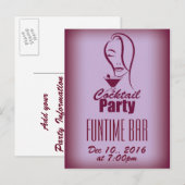Invitation Carte Postale Conception de cocktail (Devant / Derrière)