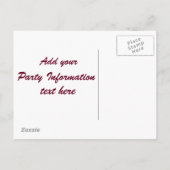 Invitation Carte Postale Conception de cocktail (Dos)