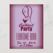 Invitation Carte Postale Conception de cocktail Party (Devant)
