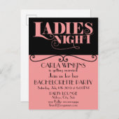 Invitation Carte Postale Conception de la fête de Bachelorette (Devant / Derrière)
