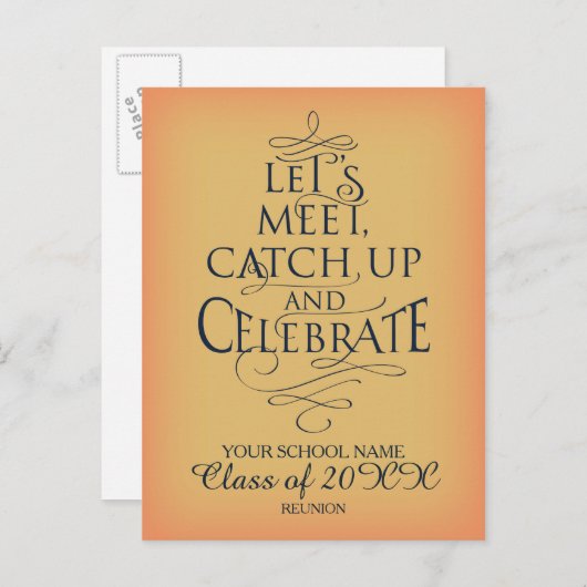 Invitation Carte Postale Conception de la réunion scolaire (Devant / Derrière)