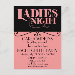 Invitation Carte Postale Conception de partie de Bachelorette