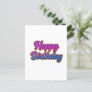 Invitation Carte Postale Conception de typographie Joyeux Anniversaire en r
