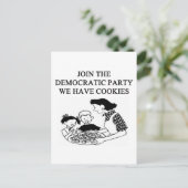 Invitation Carte Postale conception démocratique du parti (Debout devant)