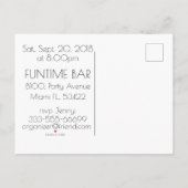 Invitation Carte Postale Conception d'invitation de la fête de Bachelorette (Dos)