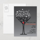 Invitation Carte Postale Conception d'invitation pour soirée cocktail (Devant / Derrière)