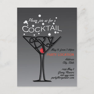 Invitation Carte Postale Conception d'invitation pour une soirée cocktail