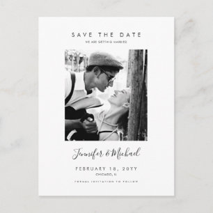 Invitation Carte Postale Conception photo moderne simple Enregistrer la car