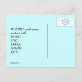 Invitation Carte Postale Concevez votre propre opérateur radio HAM QSL Op B (Dos)