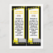 Invitation Carte Postale Construction de 2 Marques de livres (Devant)