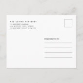 Invitation Carte Postale Cookie Exchange Party Charcoal Holiday (Dos)