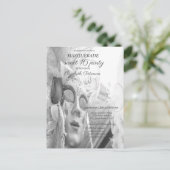 Invitation Carte Postale Cool Masquerade Chic Masque Sweet 16 (Debout devant)