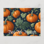 Invitation Carte Postale Correctif Citrouille feuillet (Devant)