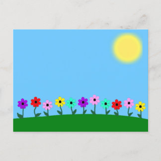 Invitation Carte Postale Couleur marguerite