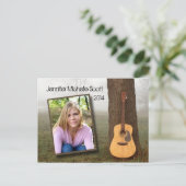 Invitation Carte Postale Country Guitare Open house (Debout devant)