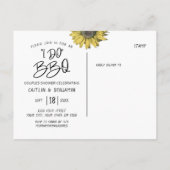 Invitation Carte Postale Couples de tournesol rustiques Je fais Fête des ma (Dos)