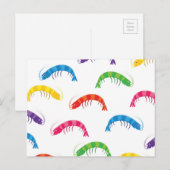 Invitation Carte Postale Courbes de parti (Devant / Derrière)