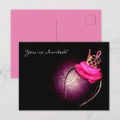 Invitation Carte Postale Couronne de ballerine (Devant / Derrière)